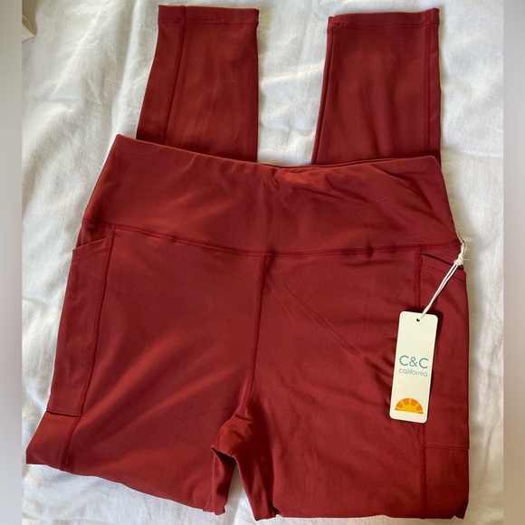 NWT C&C California High-Rise Legging in Red Clay size L - Picture 1 of 4